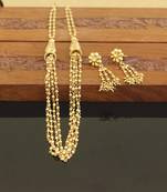 Designer gold plated antique necklace set