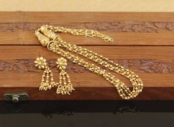 Designer gold plated antique necklace set 2