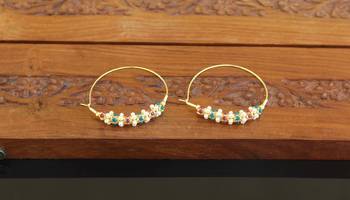 Designer gold plated pearl necklace set 3