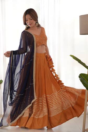 Dandelion Mustard Lehenga Set