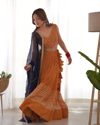 Dandelion Mustard Lehenga Set 4