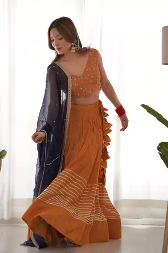 Dandelion Mustard Lehenga Set