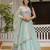 Mint Green Georgette Sequins Work Lehenga
