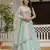 Trendmalls Mint Green Georgette Sequins Work Lehenga