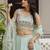 Mint Green Georgette Sequins Work Lehenga