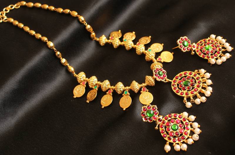 Beautiful antique traditional handmade coin neckalace set DJ00286