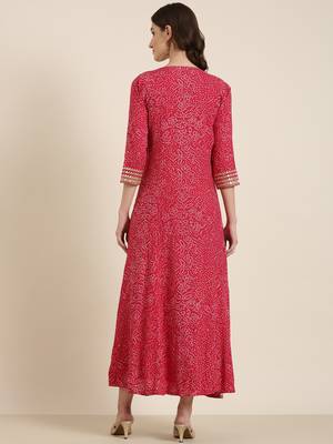 women's ankle length round neck mustard solid anarkali kurta 5