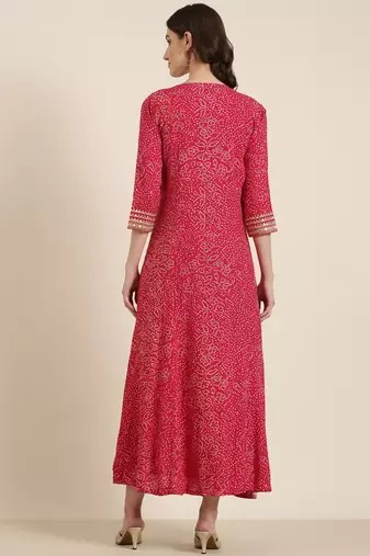 women's ankle length round neck mustard solid anarkali kurta