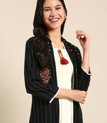 women's ankle length shoulder straps yellow solid anarkali kurta