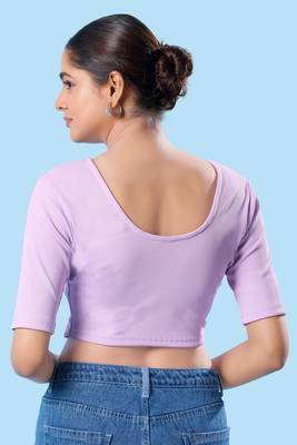 Non Padded Cotton Lycra V Neck Blouse 3