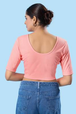 Non Padded Cotton Lycra V Neck Blouse 3
