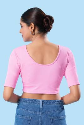 Non Padded Cotton Lycra V Neck Blouse 3
