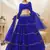  blue laheriya print georgette lehenga set choli with dupatta