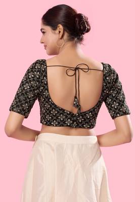 Padded Silk Sweatheart Neck Blouse 3