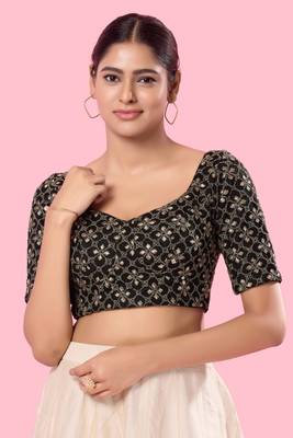 Padded Silk Sweatheart Neck Blouse 1