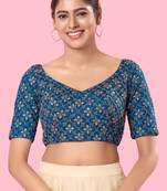 Padded Silk Sweatheart Neck Blouse