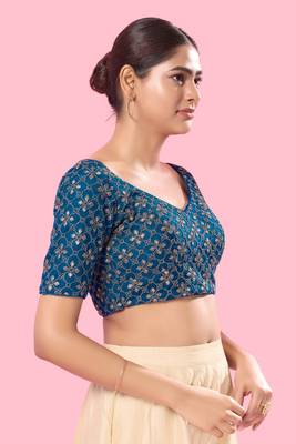 Padded Silk Sweatheart Neck Blouse 5
