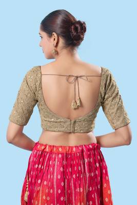 Padded Silk Sweatheart Neck Blouse 3