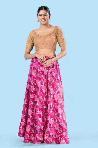 Padded Silk Sweatheart Neck Blouse