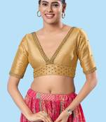 Padded Mulbury Silk V Neck Blouse