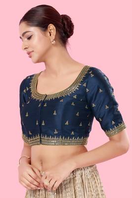 Padded Mulbury Silk Square Neck Blouse 4