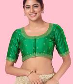 Padded Mulbury Silk Square Neck Blouse