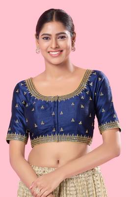 Padded Mulbury Silk Square Neck Blouse 1