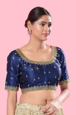 Padded Mulbury Silk Square Neck Blouse 5