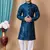 embroidery & sequins work dupion silk kurta and cotton pajama set for boys