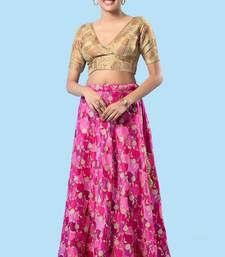 Padded Brocade V Neck Blouse