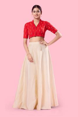 Padded Cotton High Neck Blouse 2
