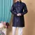 Nfc creation embroidery & sequins work dupion silk kurta and cotton pajama set for boys