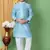embroidery & sequins work dupion silk kurta and cotton pajama set for boys