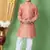 embroidery & sequins work dupion silk kurta and cotton pajama set for boys