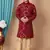 embroidery & sequins work dupion silk kurta and pajama set for boys
