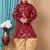 embroidery & sequins work dupion silk kurta and patiyala set for boys