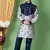 embroidery & sequins work dupion silk kurta and pajama set for boys