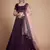 purple embroidery georgette lehenga set choli with dupatta