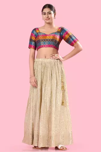Multi Brocade Printed Designer Blouse