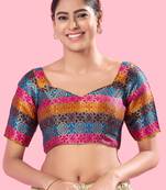 Multi Brocade Printed Designer Blouse