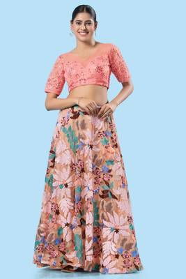 Padded Net Sweatheart Neck Blouse 2