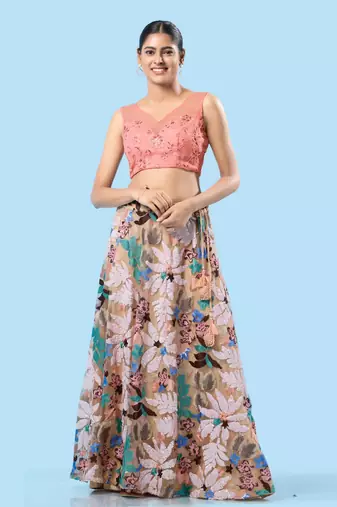 Padded Net Sweatheart Neck Blouse