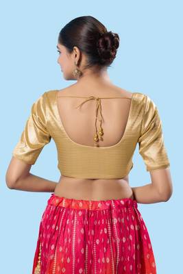 Padded Shimmer Round Neck Blouse 3
