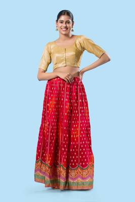 Padded Shimmer Round Neck Blouse 2
