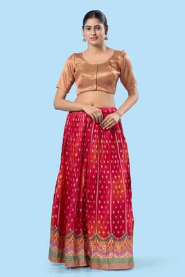Padded Shimmer Round Neck Blouse 2