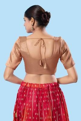Padded Shimmer Round Neck Blouse 3