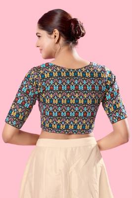 Padded Cotton V Neck Blouse 3