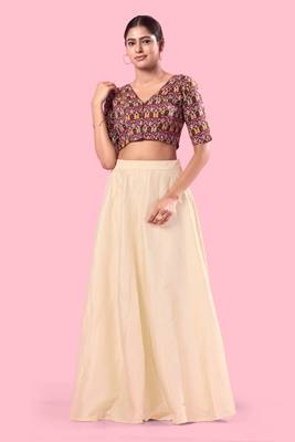 Padded Cotton V Neck Blouse 2