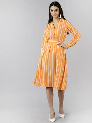 stripted printed shirt dress 1