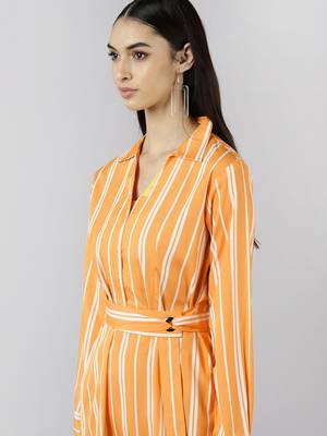 stripted printed shirt dress 2